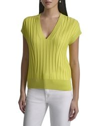 DKNY - Rib V-Neck Sweater - Lyst