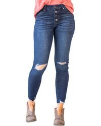 Kancan - Mid Rise Ankle Skinny Jeans - Lyst