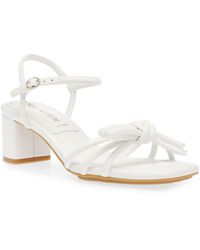 Anne Klein - Keilly Faux Leather Ankle Strap Block Heel - Lyst