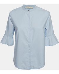 Maje - Striped Cotton Button Front Shirt - Lyst