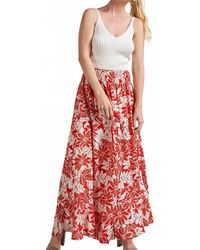 Eesome - Button Front Smocked Maxi Skirt - Lyst