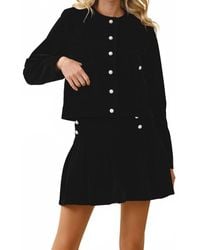 TCEC - Georgie Pearl Button Front Jacket - Lyst