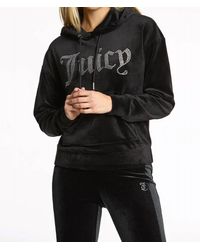 Juicy Couture - Oversized Big Bling Velour Hoodie - Lyst