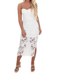 Lena® - Flatter Me Floral Lace Midi Dress - Lyst