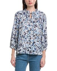 Vince Camuto - Raglan Peasant Split Neck Blouse - Lyst