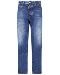DSquared² - Straight Leg Jeans With Medium Wash - Lyst