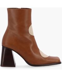 Alohas - Blair Bicolor Camel Cream Ankle Boots - Lyst