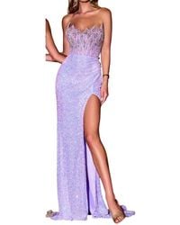 Portia and Scarlett - Fully Beaded Strapless Gown - Lyst