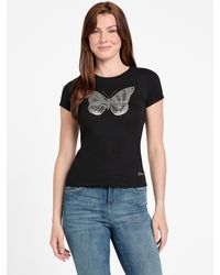 Guess - Eco Leah Butterfly Tee - Lyst