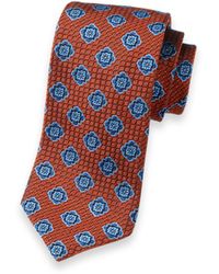 Paul Fredrick - Medallion Woven Silk Tie - Lyst