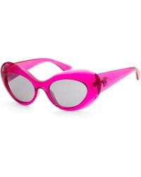 Versace - 52 Mm Pink Transparent Sunglasses - Lyst