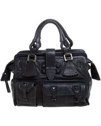 Chloé - Midnight Leather Front Pocket Tote - Lyst