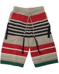 Craig Green - Knitted Stripe Shorts With Fringe Detailing - Lyst