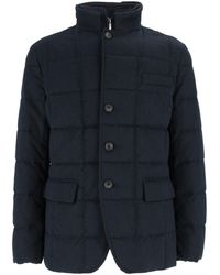 Fay - Double-Breasted Quilted Down Jacket - Lyst