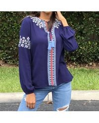 Thml - Coming Up Daisies Embroidered Top - Lyst