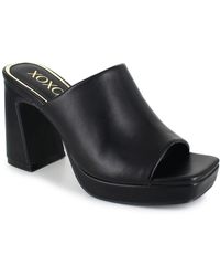 Xoxo - Adelisa Slip On Square Toe Platform Sandals - Lyst