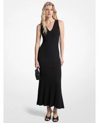 Michael Kors - Ribbed Stretch Knit Tank Dress - Lyst