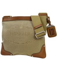 Prada - Canapa Canvas Shoulder Bag (pre-owned) - Lyst