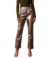 Pretty Garbage - Faux Leather Metallic Pant - Lyst