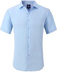 Tom Baine - Slim Fit Performance Short Sleeve Solid Button Down - Lyst
