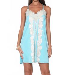 Adelyn Rae - Celeste Lace Trim Seashell Mini Dress - Lyst