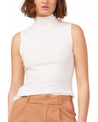 Monrow - Needle Rib Mock Neck Tank - Lyst