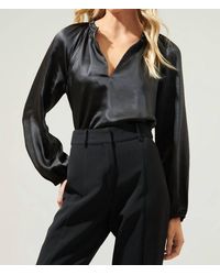 Sugarlips - Satin Top Button Blouse - Lyst