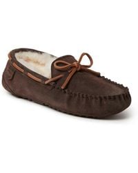Dearfoams - Fireside By Victor Genuine Shearling Moccasin Slipper - Lyst