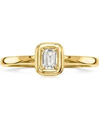 Ross-Simons - Bezel-Set Emerald-Cut Lab-Grown Diamond Ring - Lyst