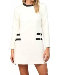 Fate - Tweed Long Sleeve Dress - Lyst