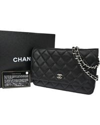 Chanel - Wallet On Chain Leather Wallet (pre-owned) - Lyst