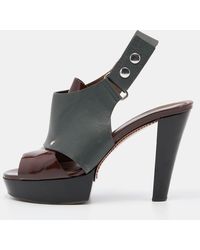 Marni - Leather Ankle Strap Platform Pumps - Lyst