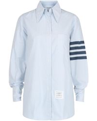 Thom Browne - Striped Oxford 4-Bar Oversized Shirt - Lyst