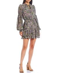 Ted Baker - Karliie Bell Long Sleeve Smock Tiered Layers Mini Dress - Lyst
