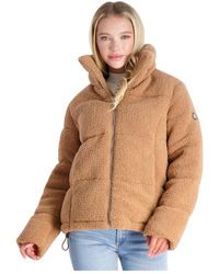 Jessica Simpson - Sherpa Quilted Puffer Jacket - Lyst