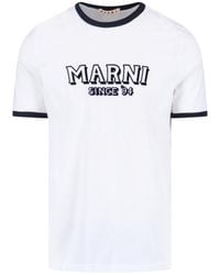 Marni - Timeless T-Shirt With Standard Crew Neckline - Lyst