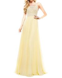 Colors Dress - Strappy Lace Bodice A-Line Gown - Lyst