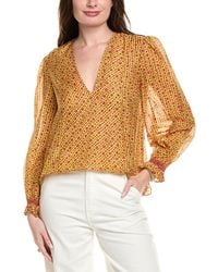 Saloni - Silk-Blend Top - Lyst