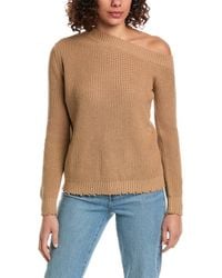 Minnie Rose - Shaker Off-the-shoulder Cashmere-blend Sweater - Lyst