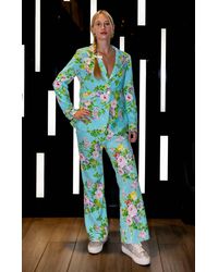 Berek - Palm Springs Floral Flare Leg Pants - Lyst