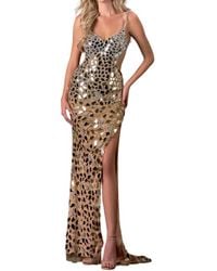 Terani - Mirror Embellished Prom Dress - Lyst