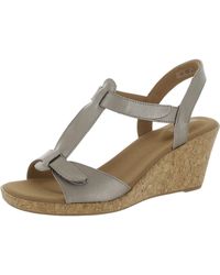 Rockport - Blanca Faux Leather Ankle T-strap Sandals - Lyst