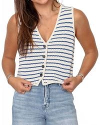 By Together - V-Neck Button Down Vest - Lyst