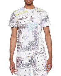 ELEVEN PARIS - Paisley Bandana Cotton Crew Neck Graphic T-shirt - Lyst