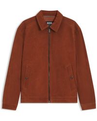 BOSS - X Aston Martin Suede Jacket - Lyst
