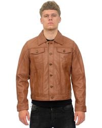 Infinity Leather - Retro Trucker Jacket-Constantine - Lyst
