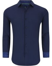 Tom Baine - Slim Fit Performance Long Sleeve Solid Button Down - Lyst