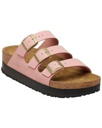 Birkenstock - Florida Flex Platform Leather Sandal - Lyst