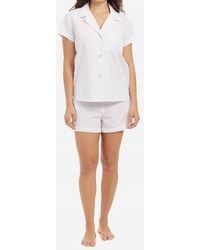 The Sleep Code - Seersucker Cotton Classic Short Pj Set - Lyst