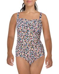 Anne Cole - Plus Printed Nylon One-piece Swimsuit - Lyst